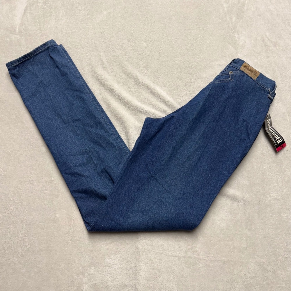 Roughrider by Circle T Vintage Western High Rise Straight Leg Jeans Blue 7/8‎ L